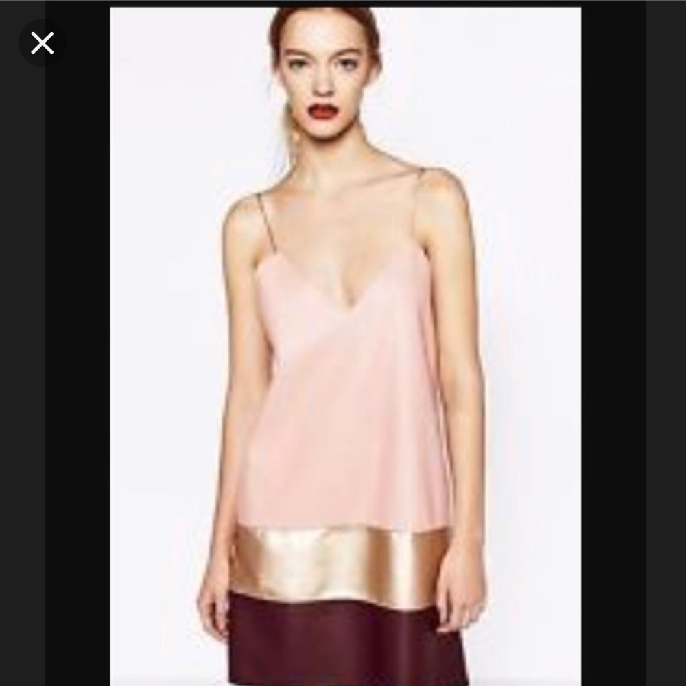 Zara faux leather color block dress
